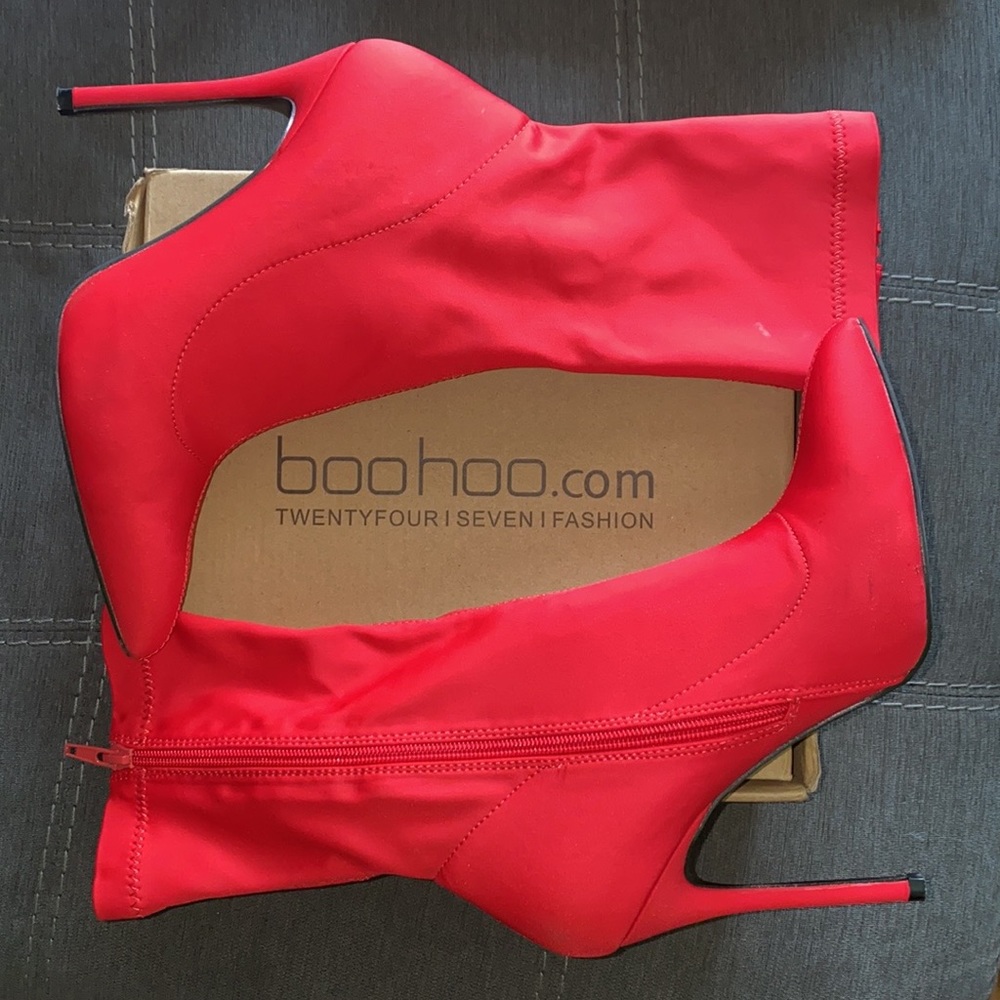 BOOHOO Issy Stretch Over Ankle Boot